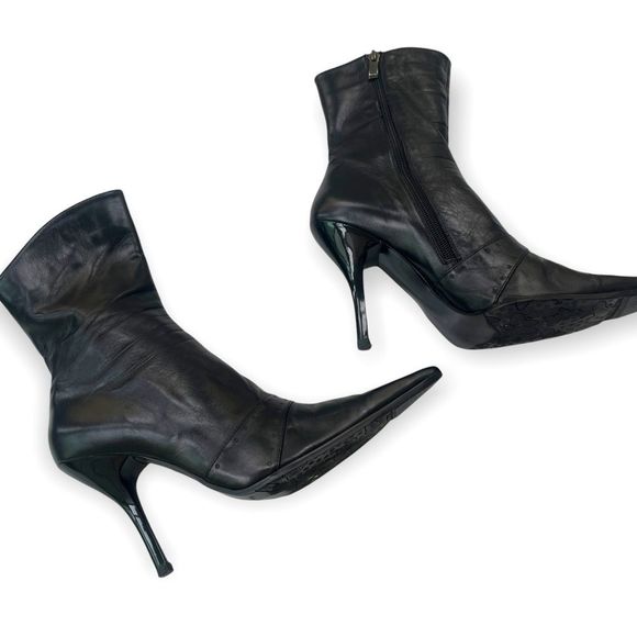 Dior authentic signature Black leather boots Point told heels 38 - Picture 3 of 10